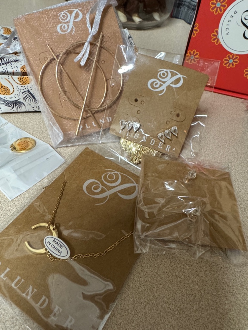 Plunder Gold-Tone Hoop, Necklace & Earring Set
